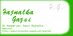 hajnalka gazsi business card